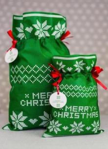 Opakowanie Worek Świąteczny klasyczny zielony 30x45cm (5szt)