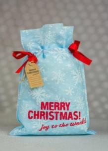 Opakowanie Worek Świąteczny płatki śniegu 20x30cm (5szt)