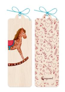 Opakowanie Zakładka drewniana Konik na biegunach