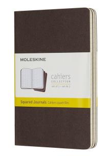 Opakowanie Zestaw 3 zeszytów Cahier Journals 9x14 kratka kaw.