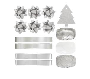 Opakowanie Zestaw do pakowania prezentów srebrny