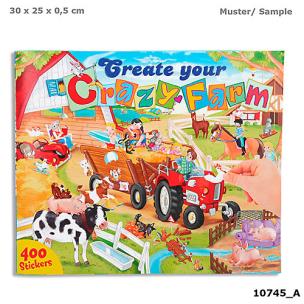 Opakowanie ZESTAW Z NAKLEJKAMI CRAZY FARM 10745A