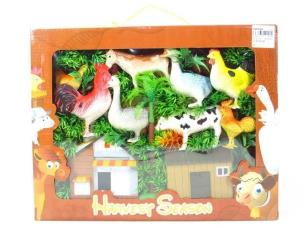 Opakowanie Zestaw zwierząt domowych 8 sztuk +2 domki  +krzaczki