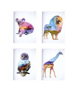 Opakowanie Zeszyt Animal Earth A5/80K kratka (10szt) STRIGO