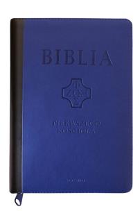 Okładka książki Biblia pierwszego Kościoła z paginat. granat