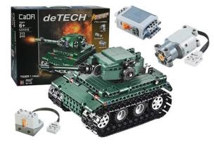 Opakowanie Czołg z klocków zdalnie sterowany R/C 313 elementów Double E