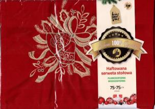 Opakowanie Haftowana serwetka stołowa 75x75 cm MIX