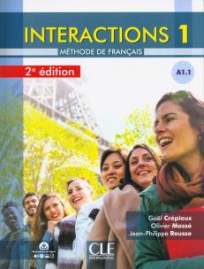 Okładka książki Interactions 1 Livre de l'éleve + DVD