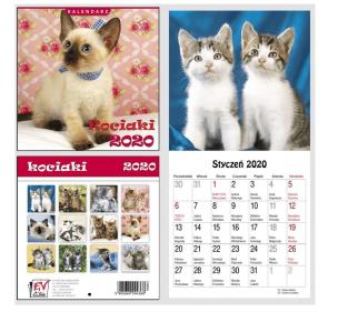 Opakowanie Kalendarz zeszytowy 16x16 13 Plansz Kociaki