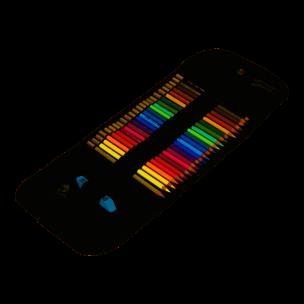 Opakowanie KREDKI KOH-I-NOOR MONDELUZ 3720 24 KOL. W CZARNYM ETUI