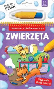Malowanka z pisakiem wodnym Zwierzęta. Autor: Opracowanie zbiorowe. Multiszop.pl Okładka książki Malowanka z pisakiem wodnym Zwierzęta