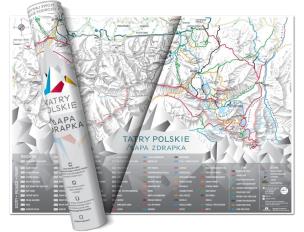 Okładka książki MAPA ZDRAPKA SZLAKÓW TATRY POLSKIE