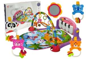 Mata interaktywna z pianinkiem różowa. Wydawca: Lean Toys. Multiszop.pl Opakowanie Mata interaktywna z pianinkiem różowa