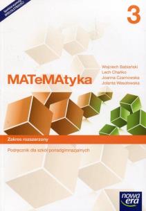 MATeMAtyka 3 Podręcznik Zakres rozszerzony LO 3 ZR Podr. w.2017 NE . Autor: Czarnowska Joanna, Wesołowska Jolanta. Multiszop.pl Okładka książki MATeMAtyka 3 Podręcznik Zakres rozszerzony LO 3 ZR Podr. w.2017 NE