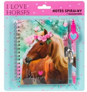 Opakowanie Notes spiralny z długopisem Konie 19