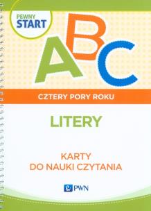 Okładka książki Pewny start Cztery pory roku Litery Karty do nauki czytania