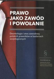 Okładka książki Prawo jako zawód i powołanie