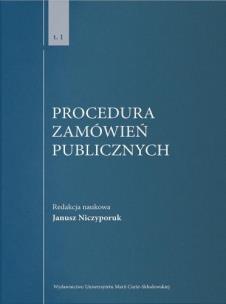 Okładka książki Procedura zamówień publicznych T.1