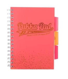 Project Book blush coral B5 kratka (3szt) PUKKA. Wydawca: Pukka Pads. Multiszop.pl Opakowanie Project Book blush coral B5 kratka (3szt) PUKKA
