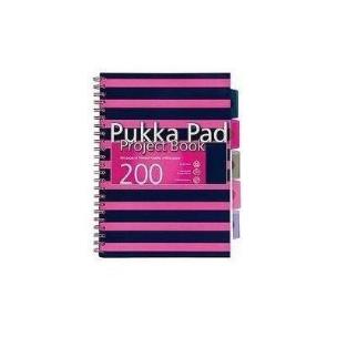 Opakowanie Project Book Navy A5/100K kratka róż (3szt) PUKKA