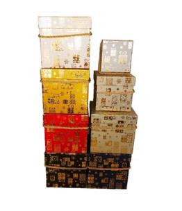 Opakowanie Pudełko kostka ze sznurkiem Niebieski S