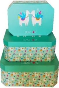 Opakowanie Pudełko Prostokąt Lama zielone S ROZETTE