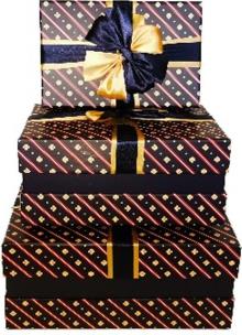 Opakowanie Pudełko Tone Ribbon Prostokąt niebieskie M ROZETTE