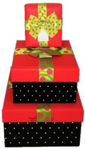 Opakowanie Pudełko Top Kwadrat czerwień M ROZETTE