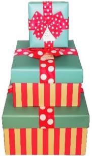 Opakowanie Pudełko Top Kwadrat niebieskie L ROZETTE