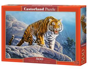 Puzzle 500 Tygrys na skłach CASTOR. Wydawca: Castorland. Multiszop.pl Opakowanie Puzzle 500 Tygrys na skłach CASTOR