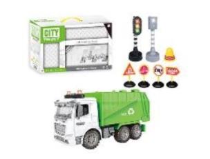 Opakowanie Śmieciarka z akcesoriami zielono-biała