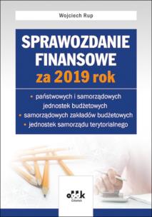 Okładka książki Sprawozdanie finansowe za 2019 rok / JBK1358