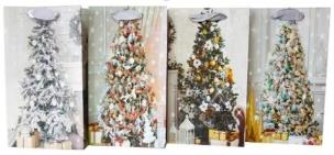 Opakowanie Torebka Lux z brokatem duża choinka ROZETTE