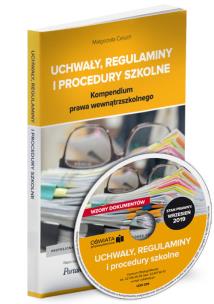 Okładka książki Uchwały, regulaminy i procedury szkolne Kompendium prawa wewnątrzszkolnego. St.prawny: wrzesień 2019