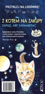 Opakowanie Z kotem na zakupy Notes z magnesem na lodówkę