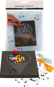 Opakowanie Zestaw mini obraz z nici - Rożek lodowy