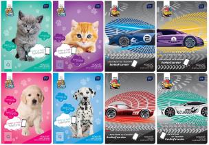 Opakowanie Zeszyt A5/16K linia kolorowa z aplikacją (20szt)