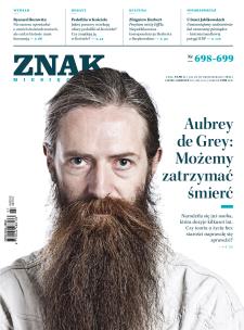 Okładka książki Znak 698-699 7-8/2013 Aubrey de Grey: Możemy zatrzymać śmierć