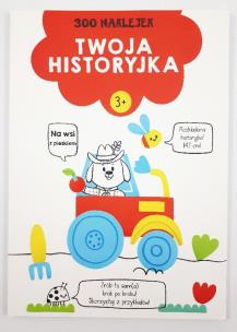 Okładka książki 300 naklejek 3+ twoja historyjka Czerwona