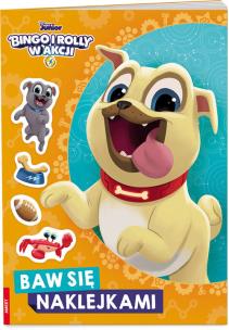 Okładka książki Bingo i Rolly w akcji. Baw się naklejkami