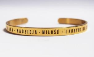 Opakowanie Bransoletka złota - Wiara nadzieja miłość