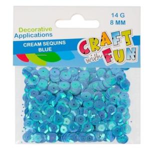 Opakowanie Cekiny kremowe 8mm niebieski
