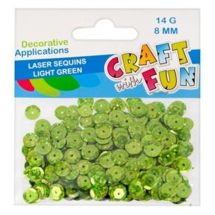 Opakowanie Cekiny laser 8mm jasny zielony