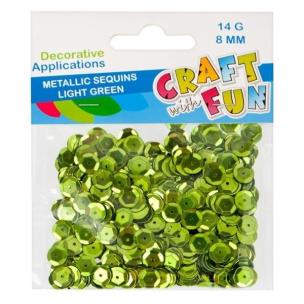 Opakowanie Cekiny metaliczne 8mm jasna zieleń