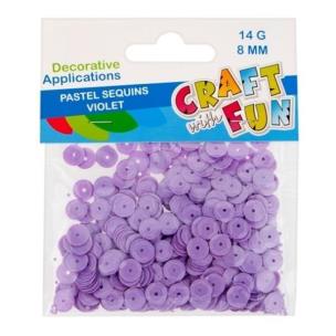 Opakowanie Cekiny pastelowe 8mm fioletowy