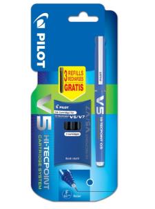 Opakowanie Cienkopis V5 na naboje niebieski + wkłady PILOT