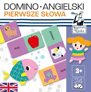 Okładka książki DOMINO ANGIELSKI PIERWSZE SŁOWA KAPITAN NAUKA