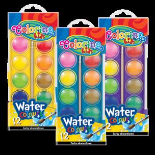 Opakowanie Farby akwarelowe 12 kolorów - duża pastylka