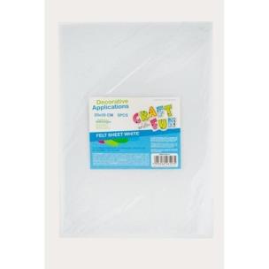 Opakowanie Filc arkusz biały 20x30 5el