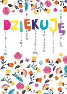 Okładka książki Karnet B6 Dziękuję 2